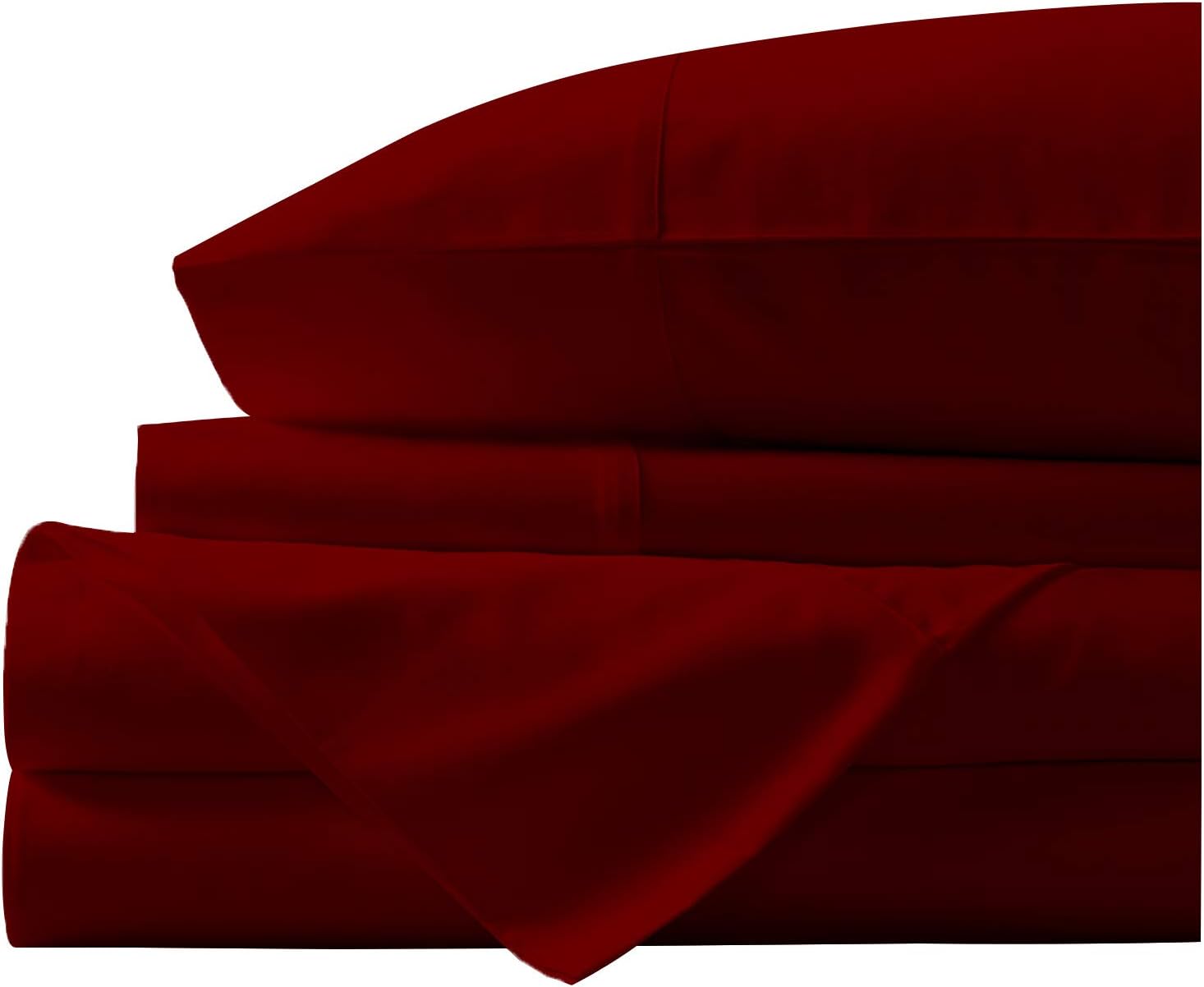 New York Mercado 600 Thread Count Long Stapled Luxurios bedding collection 100% Egyptian Cotton Ultra-soft Durable cozy and comfy sheet set with 19" Deep Pocket By (Cal-King,Burgundy)