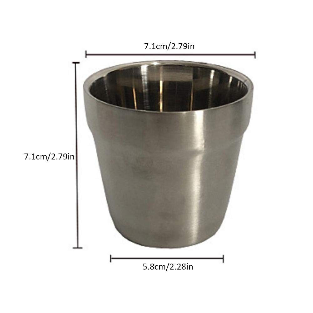 doppelwandige Espresso-Kaffeetassen Easy Clean Edelstahl Tee