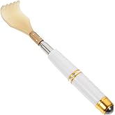 TOVINANNA Extendable Back Scratcher with Smooth Finger-Like Edges Portable Handheld Massager Stick for Head Shoulder Knee and Foot Relief Health Care Tool 7.7 Inches