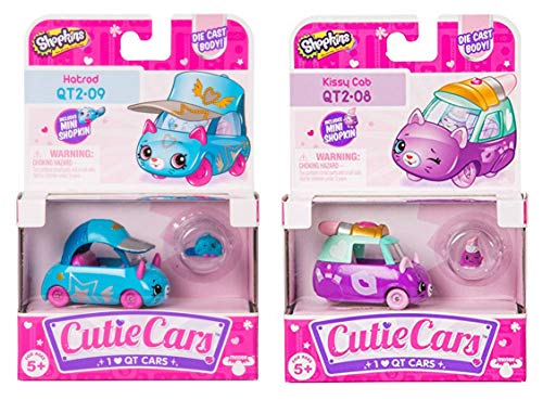 Shopkins Cutie Cars Series 2 Bundle - Hatrod QT2-09 & Kissy Cab QT2-08