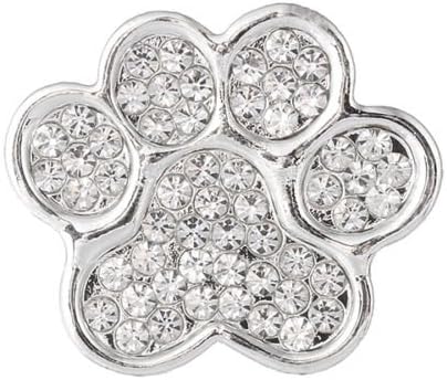 TREEND24 Hundepfote Paw Magnetic Rhinestone Scarf Clip Clothing Magnetic Brooch Silver Poncho Bag Stifel Textile Wellington Owl Hearts Star