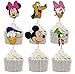 Betop House 24pcs Mickey Themed Birthday Party Baby Shower Decorating Cake and Cupcake Toppers