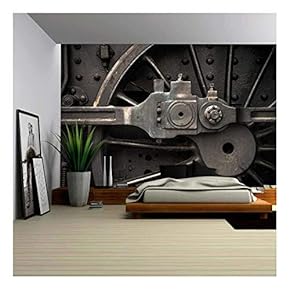 Old Steam Engine Train Wheels and Parts Close Up