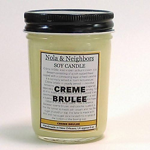 Creme Brulee scented soy candle - 50+ hour burn time