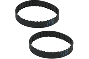 Heyiarbeit 80XL Rubber Timing Belt 5.08mm Pitch 10mm Width Industrial Timing Belt Synchronous Closed Loop Timing Belt for 3D Printers Black Tone 2pcs