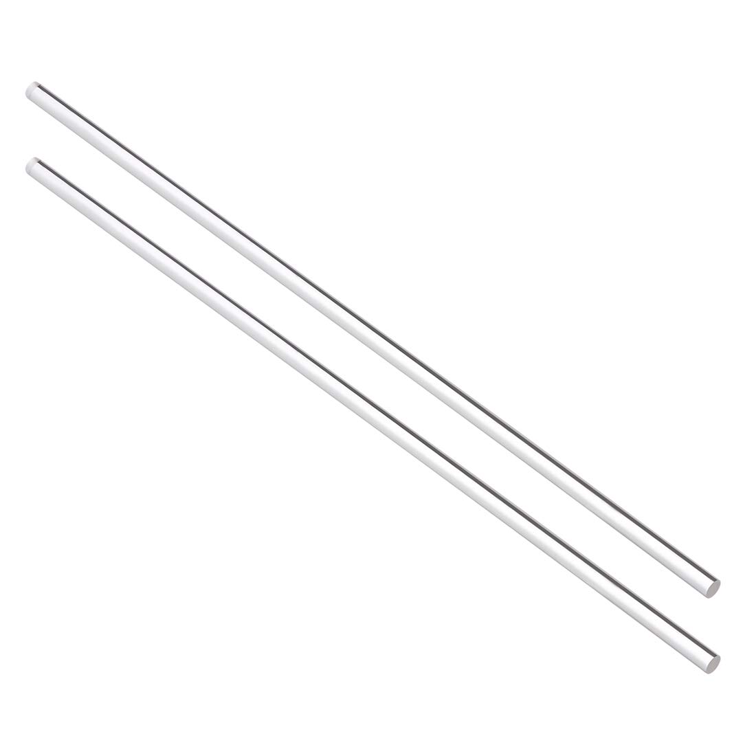 sourcing map Acrylic Round Rod,Clear,0.2 inch Diameter 10i inch Length,Solid Plastic PMMA Bar Stick 2pcs