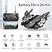 B-Qtech Drone with Camera, 1080P HD Drone for Kids & Adults & Beginners, Foldable WiFi RC Quadcopter Drone, 24 Min Long Flight Time, Live Video, Headless Mode,VR 3D, One Key Return, 3 Speed, 3D Flips