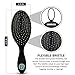 Hair Brush with Mirror by Beautify Beauties for All Hair Types, Wet or Dry, For All Ages, with Mirror on Back (Black)