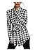Zeagoo Womens Plaid Houndstooth Pattern Coat Knitwear Cardigan Spring Jacket