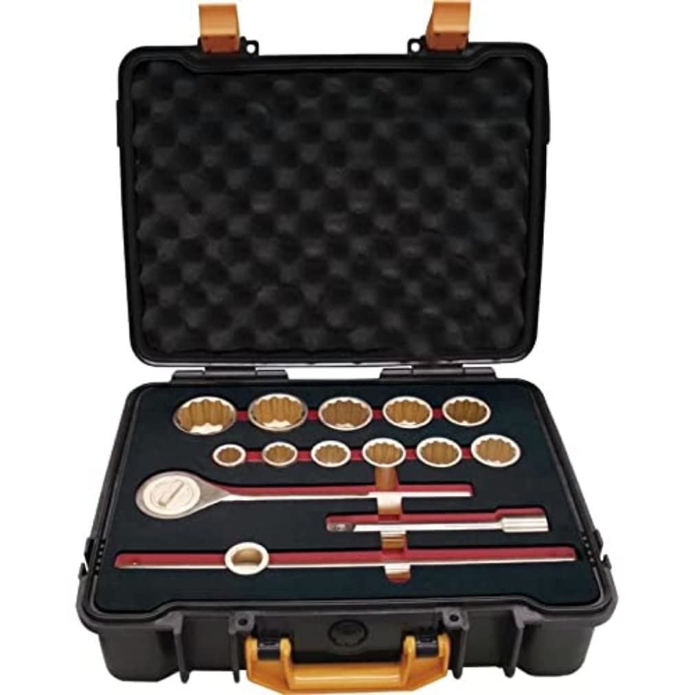 Ega Master 74275 - Kit of 14 Socket Wrenches 3/4" (21-50 Mm) Non Sparking Cu-Be
