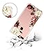 hepix White Flower Compatible with Floral iPhone 12 Case, Blue Leaves Cle