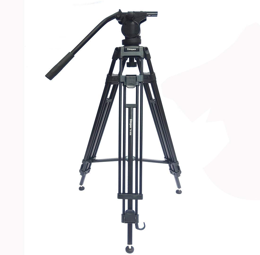 Buy Eloies® Simpex Long Fluid Head Tripod Heavy Duty Professional TH