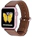 Apple Watch Band 38mm Women - PEAK ZHANG Genuine Leather Replacement Wrist Strap with Stainless Metal Adapter Clasp for Iwatch Series 2,Series 1,Sport,Edition(38mm Light Brown+Rose glod Buckle)