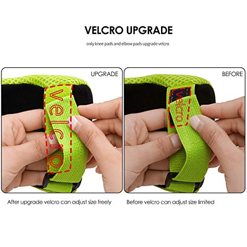 BLAU GRUN Sports Protective Gear Set for Kids 2-8 Years Knee Pad Elbow Pads with Wrist Guards Support Safety Safeguard Equipment 3 in 1 for Skating Cycling Rollerblading Scooter Bike - Thumbnail 3