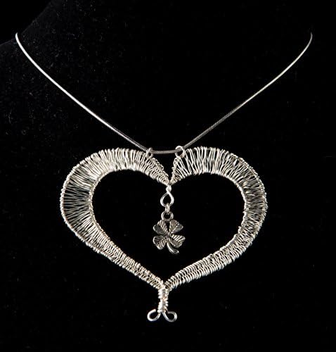Silver Lucky Heart Pendent Necklace