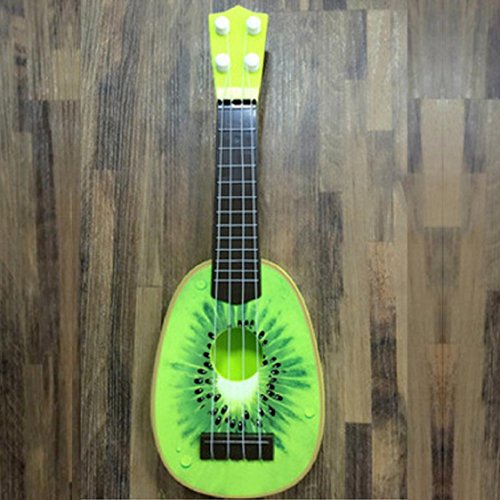 Ikevan Children Educational Toys Learn Guitar Ukulele Colorful Mini Fruit Guitar Musical Instruments Kids Toys (Green Kiwi)