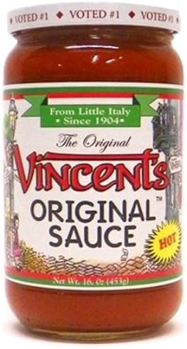 Vincent SauceThe Original Vincent Sauce Hot Flavor, 16-Ounce (Pack of 4)