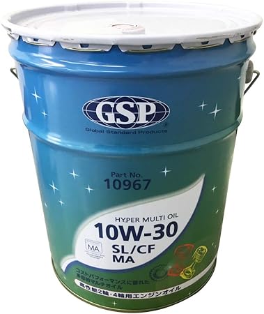 Amazon Gsp エンジンオイル ガソリン ディーゼル兼用 10w 30 10w30 Jaso Ma Sl Cf 鉱物油 l ペール缶 高性能 2輪 4輪 コスパ マルチオイル 車用エンジンオイル 車 バイク