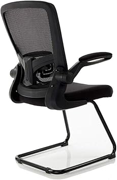 Amazon Com Wxf Office Desk Chair Breathable Foam Pad Ergonomic Chair Meeting Visitor Arm Chair Medium Mesh Back Robust Steel Base Color Black Furniture Decor