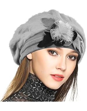 Women's Wool Dress Church Cloche Hat Bucket Winter Floral Hat