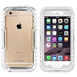 iPhone 6 Waterproof Case, iThroughTM Waterproof, Dust Proof, Snow Proof, Shock Proof Case, Waterproof Protection up to 20ft, Heavy Duty Protective Carrying Cover Case for iPhone 6 4.7 inch (White-1)