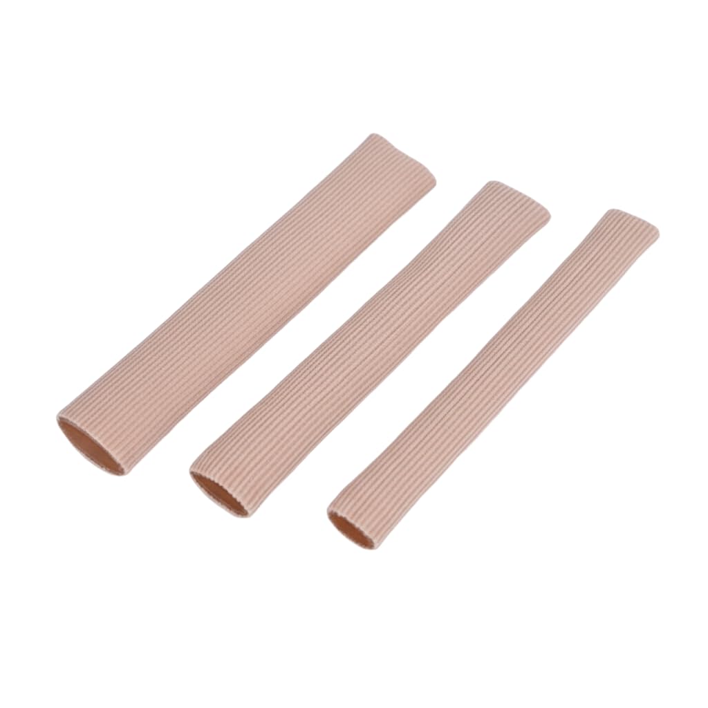 Toe Cushion 3 pieces Toe Sleeve Protectors Cuttable Silicone Gel Toe Tubes for Cushions Corns Toe Pressure Pain Calluses Remover Blisters