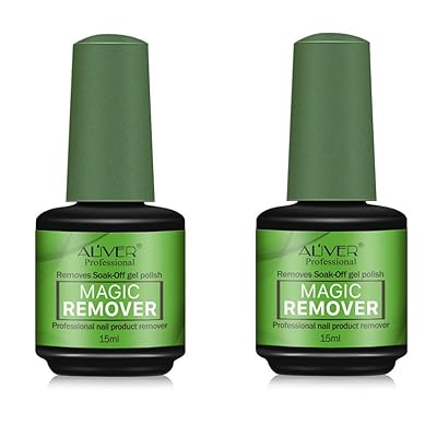 Magic Nail Polish Remover,Professional Removes Soak-Off Gel Nail Polish In 3-5 Minutes,Quickly &amp; Easily,Don't Hurt Your Nails (2Pack)