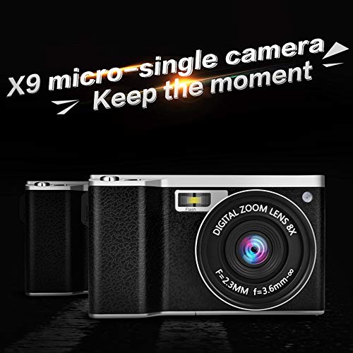 Digital Camera,Vlogging Camera 4.0 Inch Touch Monitor 24MP FHD 1080P Wide Angle Lens YouTube Camera 8X Digital Zoom Camera with Flash Microphone