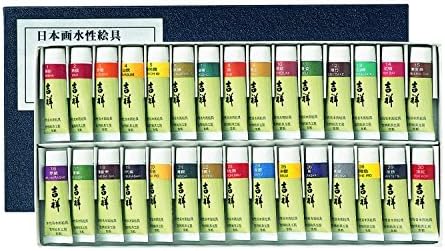 Nihonga Sumi-e Tube Watercolor Paints -30 colors -color Number 1-30 by Lucky omen
