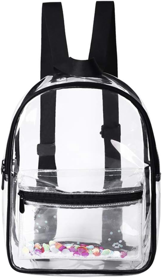 PVC Transparent Backpack Waterproof Clear School Bag Fashion Jelly Backpack College Students Bookbag Travel See Through Bag Daypack
