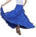 CISMARK® Elegant Long Swing Ballroom Dancing Latin Dance Big Race Skirt, Blue, One-Size