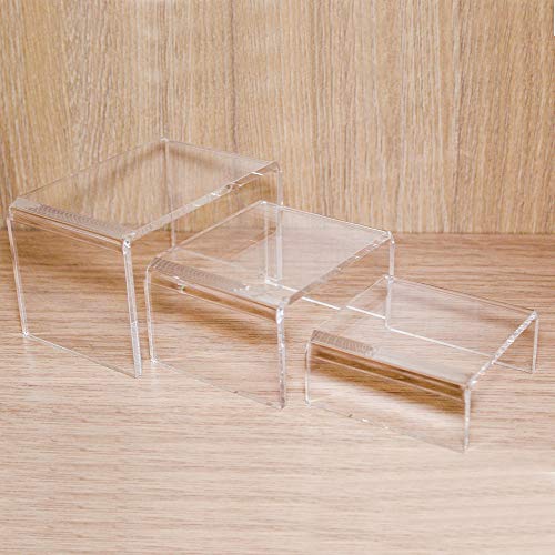 6 Clear+Acrylic+Risers+Display+Protective
