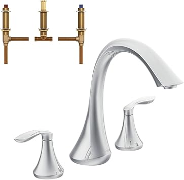 Moen Krtev D T943cr Eva 8 1 2 Inch Roman Tub Faucet Chrome Trim