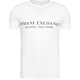 A｜X Armani Exchange Mens Short Sleeve Milan New York Logo Crew Neck T-Shirt