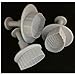 3-piece Plastic Veined Rose Leaf Plunger Cutter Set Fondant Embossing Tool for Cupcake Topper Cake Decorating Color White