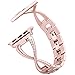 Aokon Bling Bands for Women Apple Watch Band 38mm Stainless Steel Metal Replacement Wristband Fashion Strap for Apple Watch Nike+, Series 3, Series 2, Series 1, Sport, Edition, Rose Gold