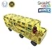 Shapemags 32 Pcs School Bus Magnet Building Tiles Magnetic Blocks - School Bus Building Set with 16 Figures, Award Winning STEM Educational 3D Construction Blocks Set
