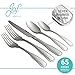 Jaf Gifts 65 Piece Silver Flatware Set - Stainless Steel Cutlery Service For 12 With Soup Spoon, Teaspoon, Dinner Knife, Dinner And Salad Fork Plus Serving Utensils - Hammered Design