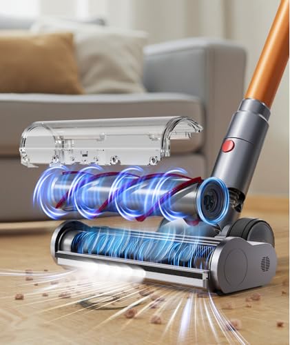 Cordless Vacuum Cleaner, 650W 55KPA 70Mins Cordless Stick Vacuum Cleaner with Self-Standing, Touch Screen, Anti-tangle Vacuum Cordless, Vacuum Cleaners for Home,Carpets,Hardwood,Pet Hair(X7A Pro)