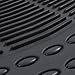 COUNTRY ONE Rubber CAR MATS All Weather 3-PCS 2-Rows Color Black