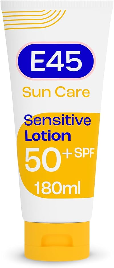 E45 Sun Care Sensitive Lotion SPF 50+ for Dry, Eczema Prone Skin 180 ml