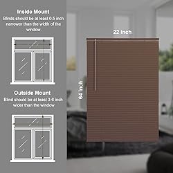 SEEYE Cordless Mini Blinds Aluminum Venetian Blind