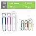 Paper Clips, OUHL 450 Pieces Colored Paperclips, Medium 28mm and Jumbo Sizes 50mm, 6 Assorted Colors Office Clips for School Personal Document Organizing Professional Work