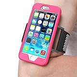 iPhone 6 Armband, SUPCASE Apple iPhone 6 Armband 4.7 inch Easy Fitting Sport Running Armband with Premium Flexible Case Combo for iPhone 6 Case (Pink), Not Fit iPhone 6 Plus 5.5 inch
