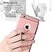 RANVOO [Clip-ON] iPhone 6s Plus/6 Plus Case, 3-Piece Ultra Slim Hard Case with Kickstand Ring (Rose Gold)