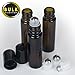 Roller Bottles for Essential Oils – 12 Pack 10 ml Glass Tall Roll On Refillable Empty Amber Bottles with Stainless Steel Roller Ball Cap Bulk – DIY Perfume Aromatherapy – Bulk Essentials