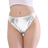 Kepblom Women Shiny Metallic Panty Briefs High Cut Ballet Dance Underwear Shorts