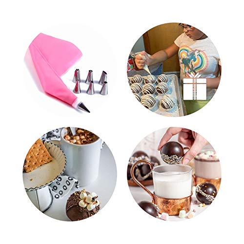 HAOTEET 2 Packs Silicone Molds, 6 Holes Medium Semi Sphere Silicone Mold,Baking Mold Set for Making Hot Chocolate Bomb, Cake, Jelly, Dome Mousse