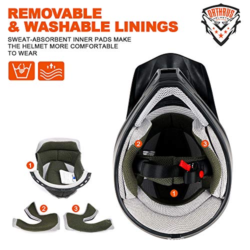 Motocross Youth Kids Helmet Motorcycle Helmet Dirt Bike Motocross ATV Helmet, DOT Approved