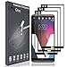 [3 Pack] LK Screen Protector for LG V20, [Full Cover] [Japan Tempered Glass] 9H Hardness with Lifetime Replacement Warranty (Black)